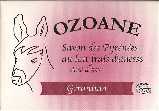 Savon geranium au lait frais d'ânesse