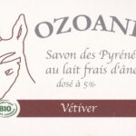 Savon bio au lait frais d'ânesse et à l'huile essentielle de vétiver