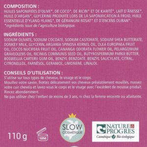 Shampoing douche solide lait d'ânesse cheveux sec